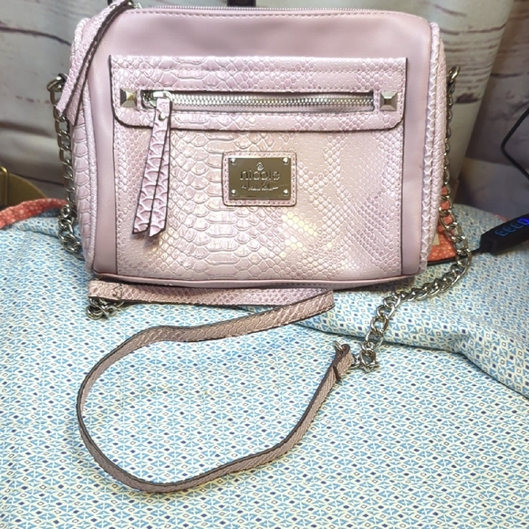 Nicole Miller Light Purple Crossbody Bag with Chain Strap - Picture 1 of 10